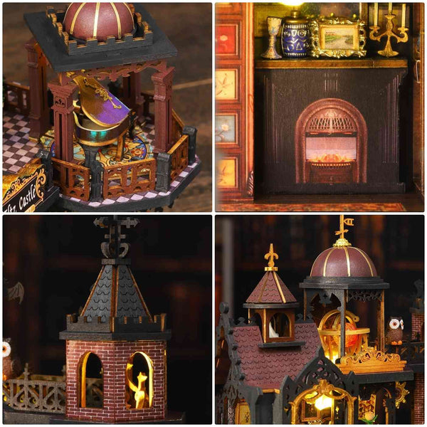 image displaying the miniature scenes of Edinburgh Castle DIY Miniature House Kit