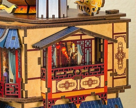 chinese hot pot restaurant inspired 3d wooden puzzle diy miniature crafts